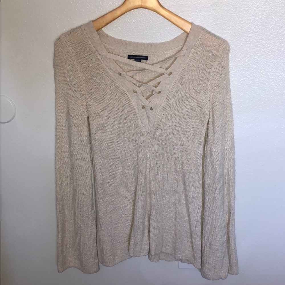 cream sweater